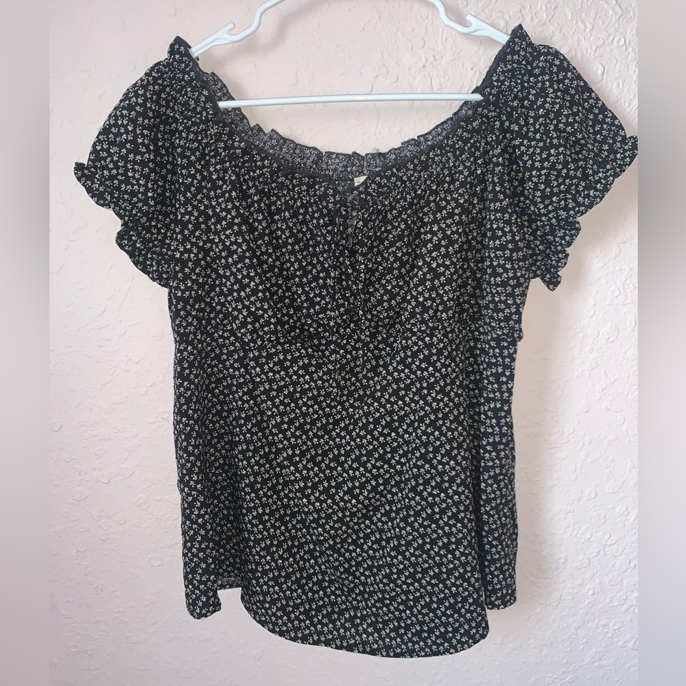 Beautiful black flower blouse